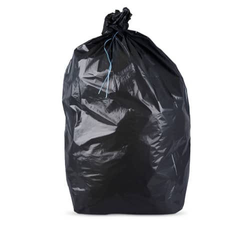 Sacs poubelle 110L PEHD noir 17µ lien classique Paredes photo du produit front L