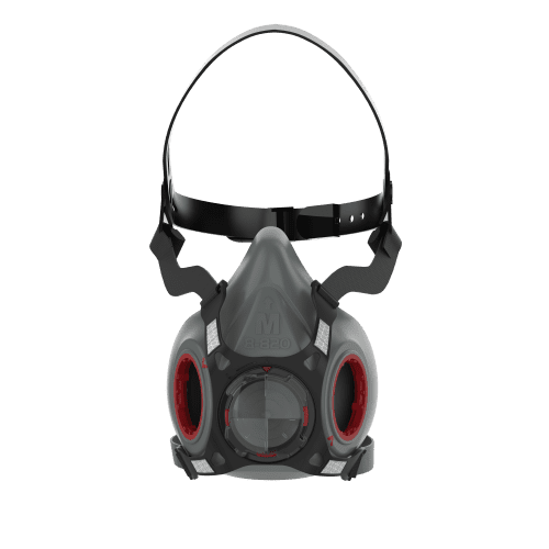 Demi-masque de protection anti-gaz JSP Force 8 avec valve Typhoon système filtre PressToCheck taille M photo du produit front L