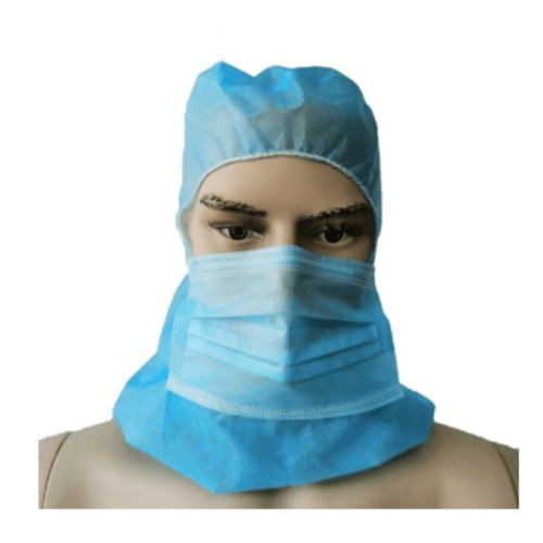 Heaume PLP 22g/m² bleu avec masque Type IIR photo du produit