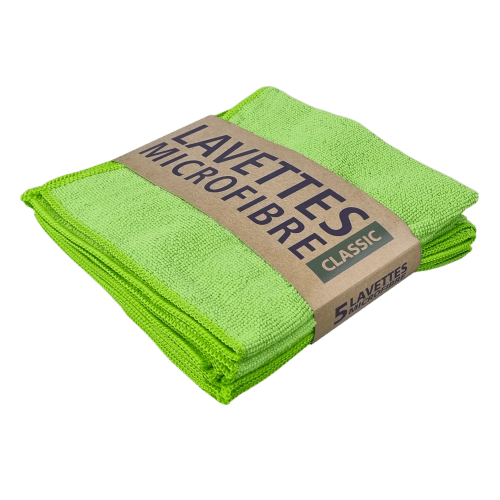 Lavette microfibre Tampel verte 38x38cm photo du produit