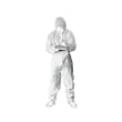 Combinaison de protection SMS microporeux type 4-B élastiques cagoule poignets taille chevilles blanc taille L photo du produit back S
