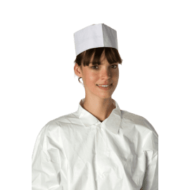 Calot plat papier blanc Hopen