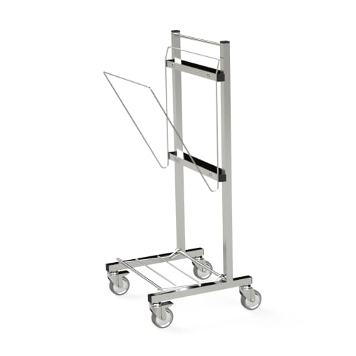Chariot support moyens et grands sacs inox Villard photo du produit front L