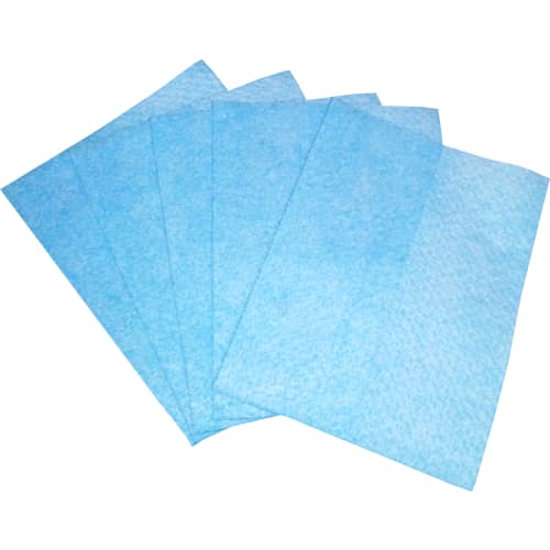 Carré d'essuyage Airlaid Paredes 57g/m² gaufré bleu 29 x 38 cm photo du produit front L