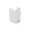 Carton hospitalier non normé 25L bas lien cranté blanc photo du produit