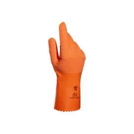 Gant de protection chimique latex support tissu Harpon 321 grip renforcé orange taille 8 photo du produit