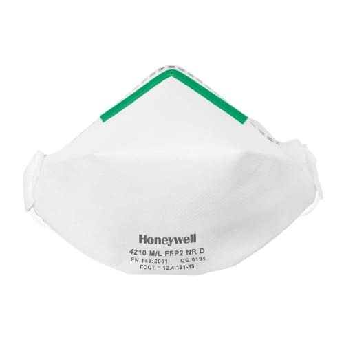 Masque de protection anti-poussières premium 4000 FFP2 NR D pliage horizontal sans soupape Honeywell photo du produit front L