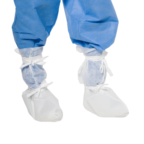 Surbotte PLP blanche 4 lacets semelle PE bleue Indutex photo du produit front L