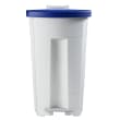 Poubelle mobile plastique à pédale 90L blanc/bleu Rossignol photo du produit back S