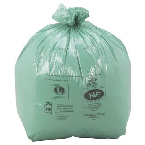 Sac poubelle plastique 110 L vert 70µ