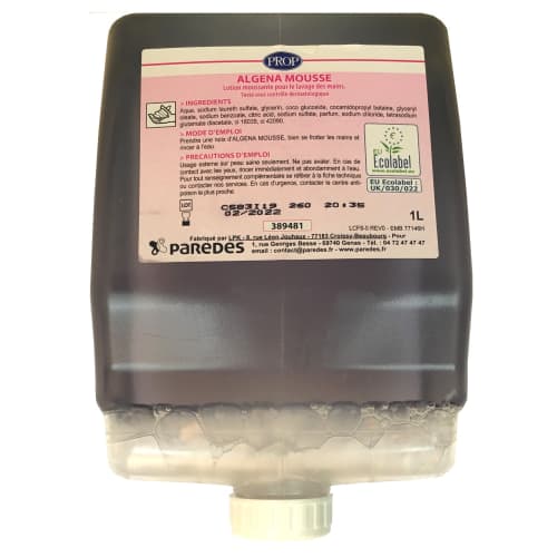 PROP Algena mousse lavante certifiée Ecolabel recharge de 1L photo du produit front L