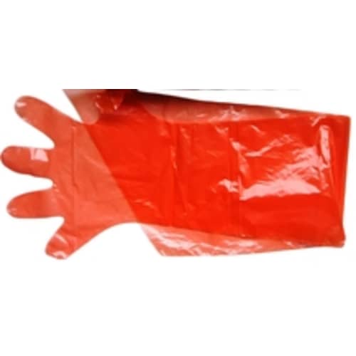 Gant à usage unique PE PROP orange 85cm photo du produit front L