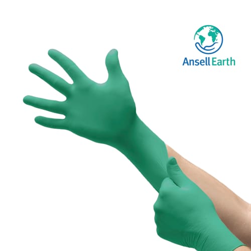 Gant de protection chimique nitrile Ansell TouchNtuff 92-600 vert non poudré taille S photo du produit front L