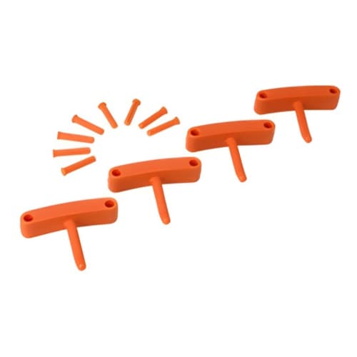 Lot de 4 crochets pour support mural orange Vikan photo du produit front L