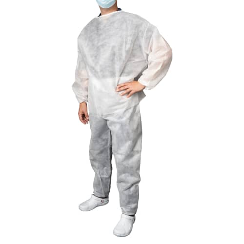 Set pantalon taille M et marinière taille S Indutex PLP 50g/m² blanc photo du produit front L