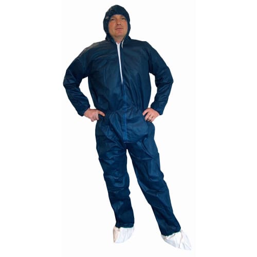 Combinaison de travail Poligard Indutex PLP 50g/m² cagoule bleu taille XXL photo du produit front L