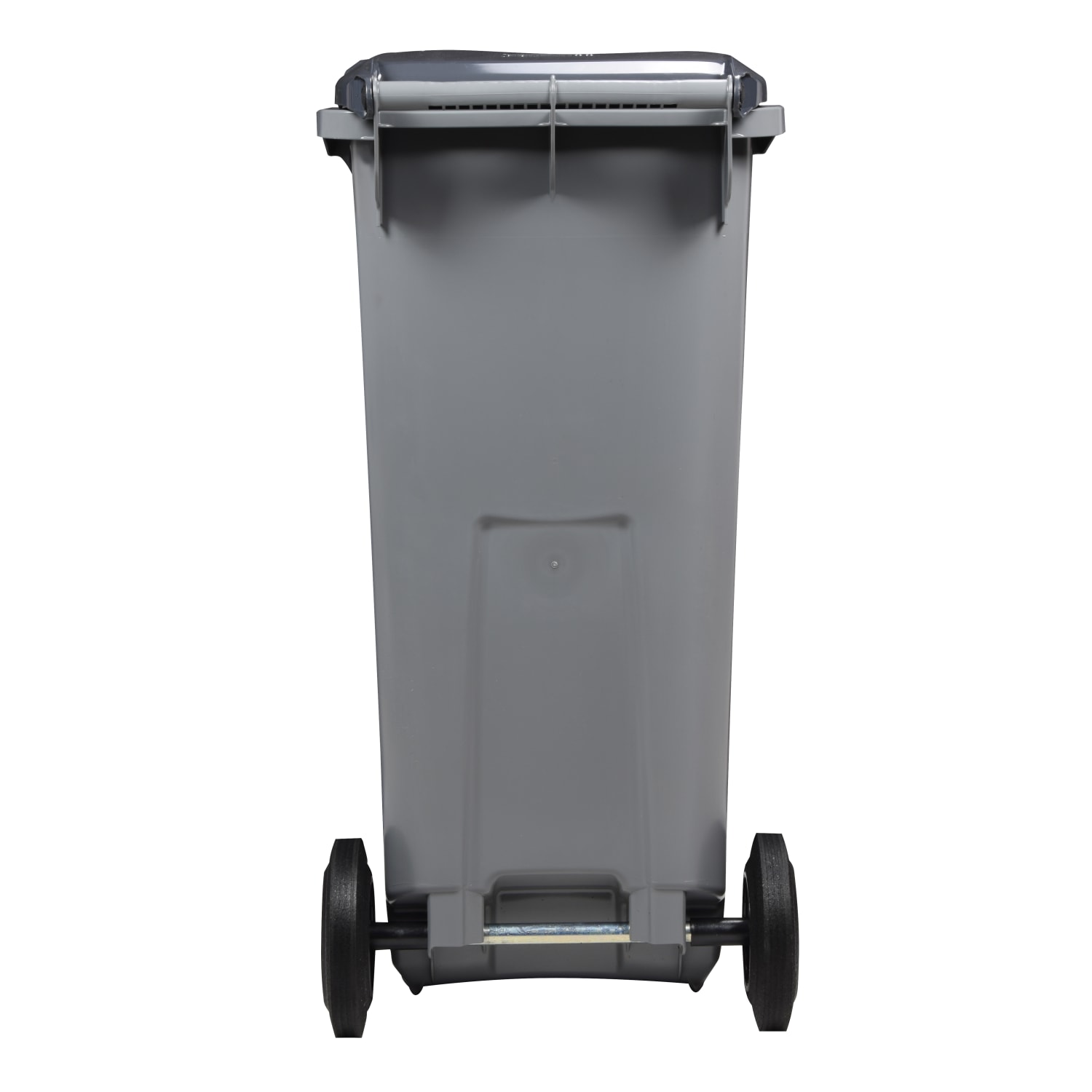 Conteneur plastique 2 roues 240L gris photo du produit Back View ZOOM