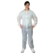 Combinaison de travail PLP 35g/m² col chemise élastiques poignets taille chevilles blanc taille L IJN photo du produit