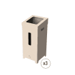 Poubelles carton à monter 75L marron JVD photo du produit
