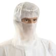 Cagoule scaphandre avec calot Poligard PLP 30g/m² blanc Indutex photo du produit