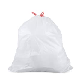 Sacs poubelle 50L blanc 24µ lien coulissant Paredes