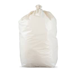 Sacs poubelle 130L blanc 38µ lien classique Paredes