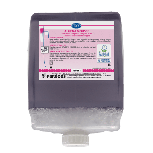 Mousse lavante Ecolabel PROP Algena Mousse recharge de 1000ml photo du produit front L