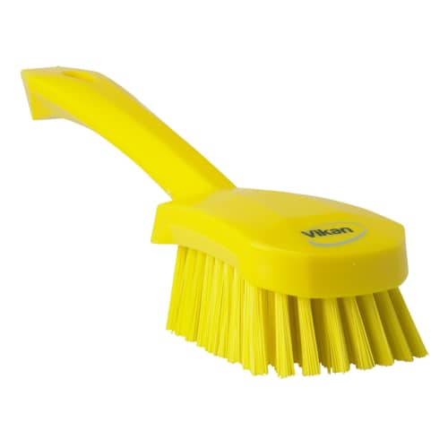 Brosse à main fibres dures alimentaire PLP 27cm jaune Vikan photo du produit front L