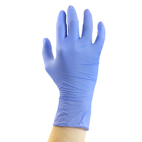 Gant à usage unique nitrile Paredes Ecofeeds bleu lavande non poudré taille L (8/9) photo du produit front L