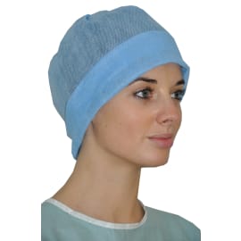 Bonnet chirurgien non-tissé viscose 40g/m² bleu photo du produit