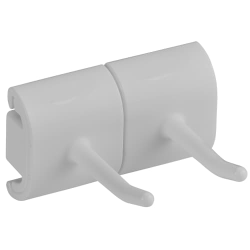 Support mural double crochet alimentaire PLP 8,2cm blanc Vikan photo du produit front L