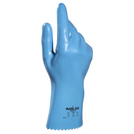 Gant de protection chimique latex flocké Jersette 300 Mapa Professional bleu taille 7 Latex FSC