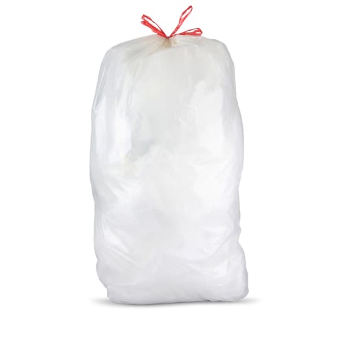 Sacs poubelle 110L transparent 45µ lien coulissant Paredes photo du produit