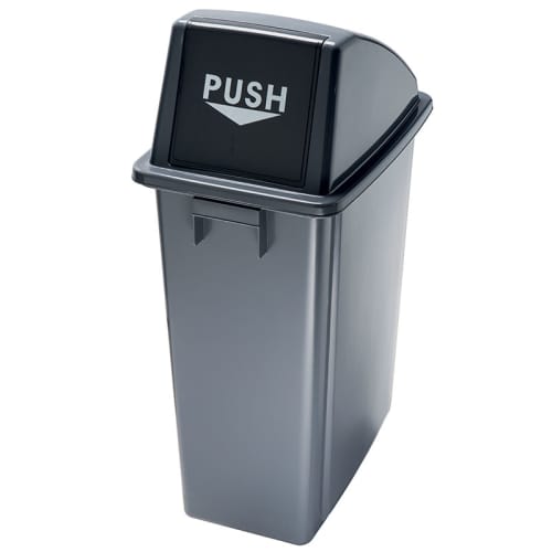 Corbeille avec couvercle push 60 litres Medial photo du produit front L