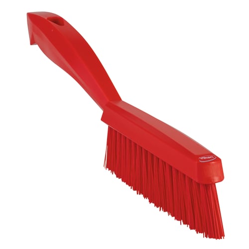 Brosse fine fibres dures alimentaire PLP 30cm rouge Vikan photo du produit front L