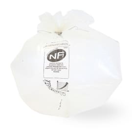 Sac plastique PE BD 50L transparent 16µm NF Jet'Sac