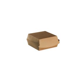 Boîte à burger carton 12x11 cm kraft photo du produit
