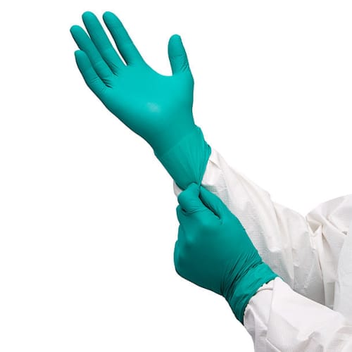 Gant de protection chimique nitrile Kimtech Science Green vert non poudré taille S photo du produit front L
