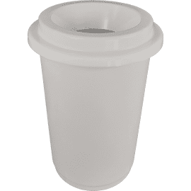 Poubelle sans contact DONUT 50L blanc&nbsp; Tampel