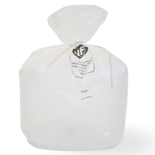 Sac 30 L blanc 13µ à lien traditionnel NFE Flexigreen photo du produit front L
