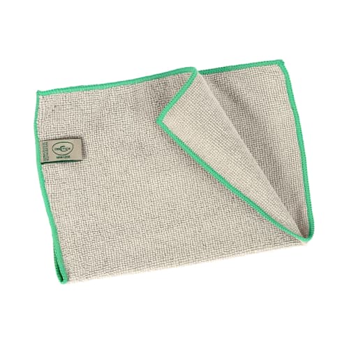 Essuyage microfibre Mini 200 gris surjet vert 23 x 35 cm Decitex photo du produit front L