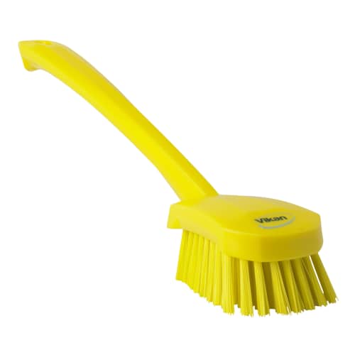 Brosse fibres dures alimentaire PLP 41,5cm jaune Vikan photo du produit front L