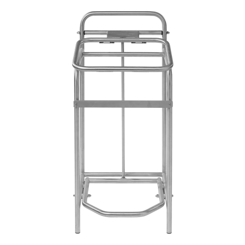 Support mobile inox à pédale 2 roues pour fûts plastique VAT5 30, 50 et 60 L photo du produit