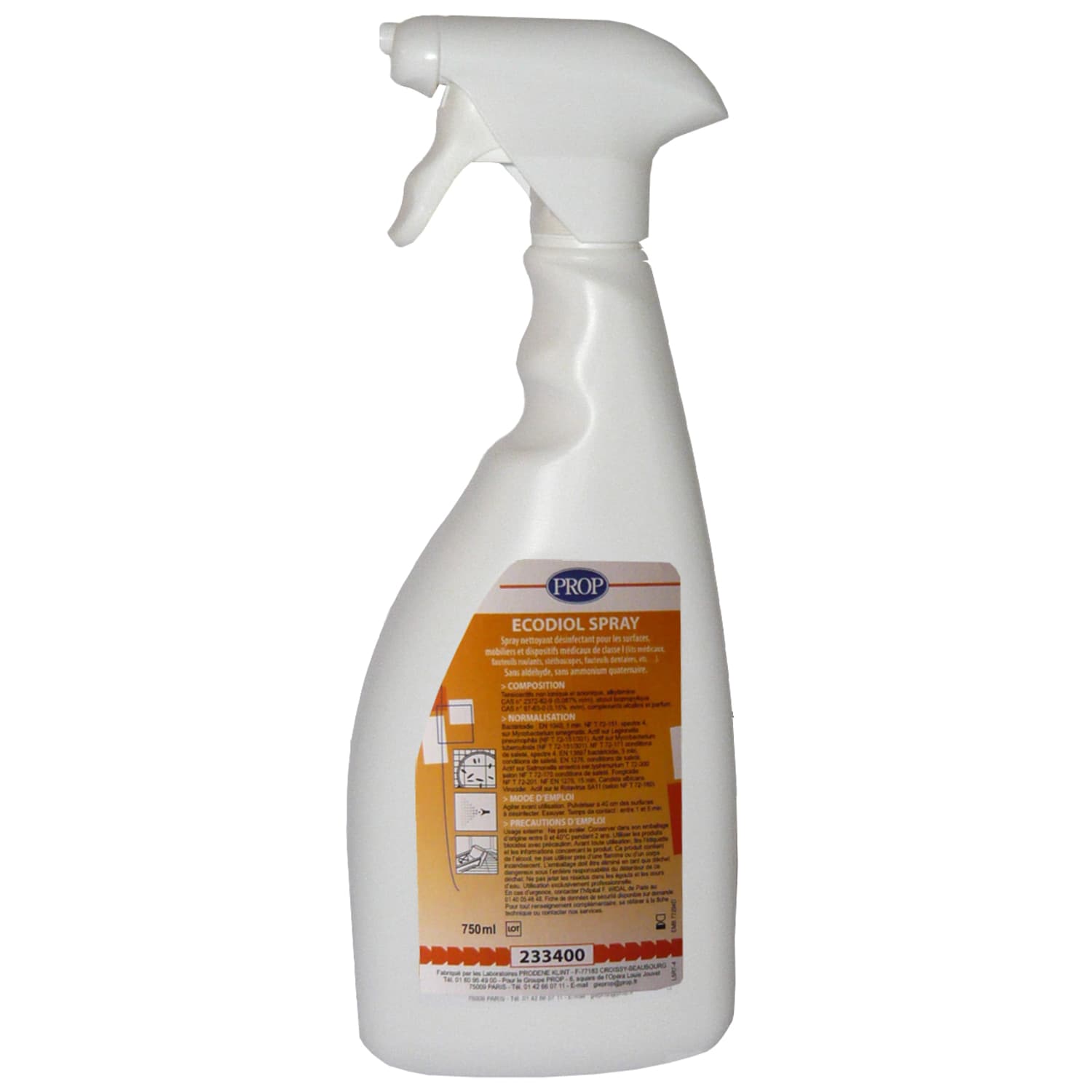PROP Ecodiol spray détergent désinfectant pulvérisateur de 750ml photo du produit