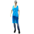 Tablier PE Paredes bleu 35 µm gaufré 70x120 cm taille S+ photo du produit