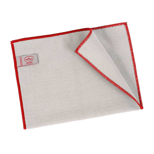 Essuyage microfibre Mini 320 gris surjet rouge 23 x 35 cm Infinite Decitex photo du produit front L