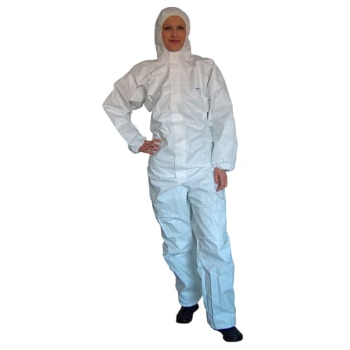 Combinaison de protection Partiguard Light type 5-6 élastiqus cagoule poignets taille chevilles passe-pouces blanc taille XXL photo du produit