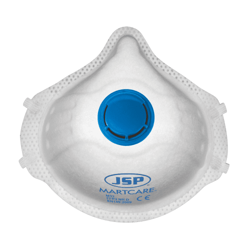 Masque de protection anti-poussières Martcare M32 FFP3 JSP forme coque avec valve photo du produit front L