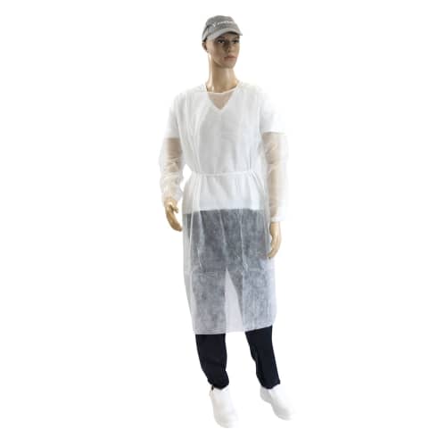 Blouse de soins PLP 25g/m² blanc longueur 125 cm Paredes photo du produit front L