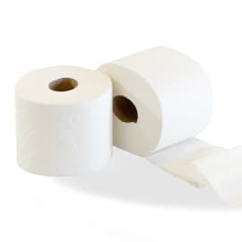 Papier toilette petit rouleau Paredes 500 feuilles Ecolabel blanc 9,6 x 11 cm